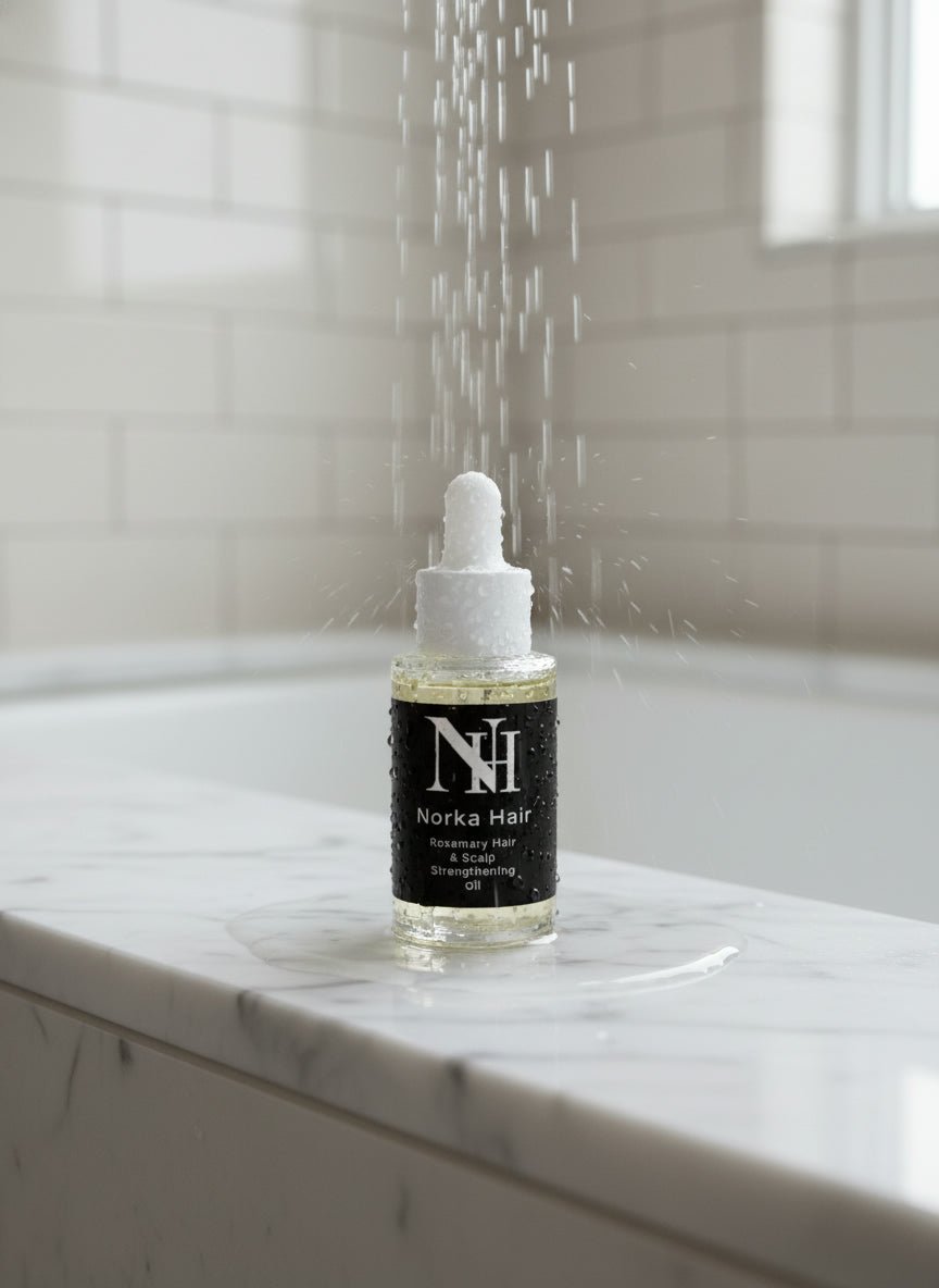 Huile Fortifiante Cheveux & Cuir Chevelu - Romarin et Menthe poivrée - Norka Hair