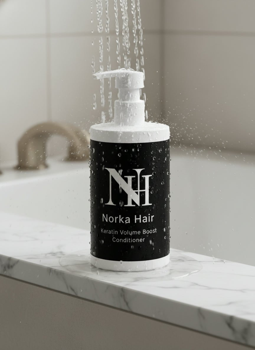 Shampooing à volume à la kératine – Menthe poivrée et romarin - Norka Hair